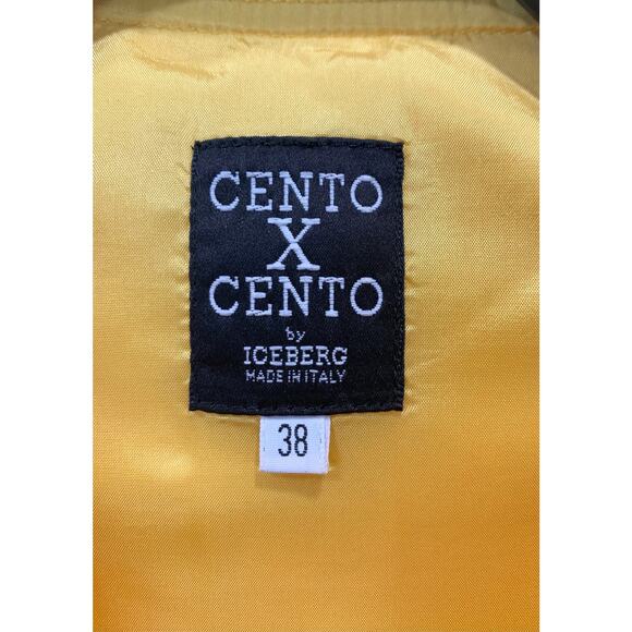 Cento x Cento Yellow Linen Blend Vest w Floral Embroidery | Italy 38 XS/S - Picture 6 of 9